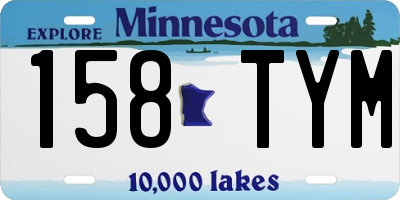 MN license plate 158TYM