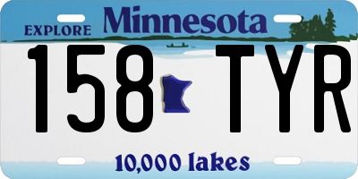 MN license plate 158TYR