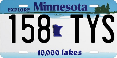 MN license plate 158TYS