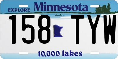 MN license plate 158TYW