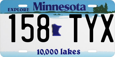 MN license plate 158TYX