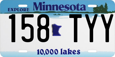 MN license plate 158TYY