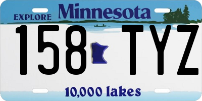 MN license plate 158TYZ