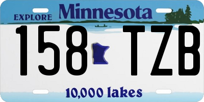 MN license plate 158TZB