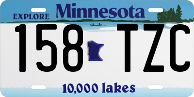 MN license plate 158TZC
