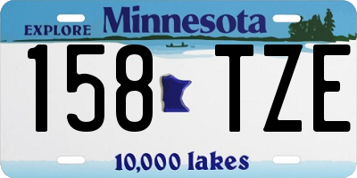 MN license plate 158TZE