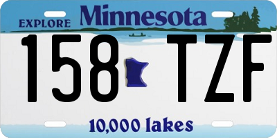 MN license plate 158TZF