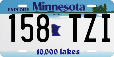 MN license plate 158TZI