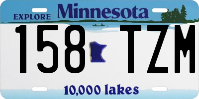 MN license plate 158TZM