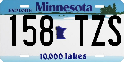 MN license plate 158TZS
