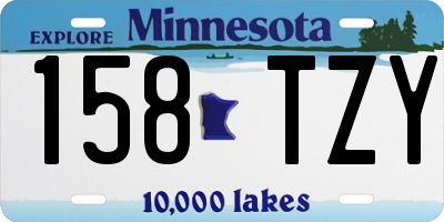 MN license plate 158TZY