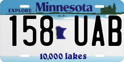 MN license plate 158UAB