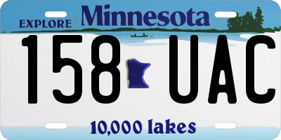 MN license plate 158UAC