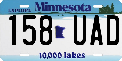MN license plate 158UAD