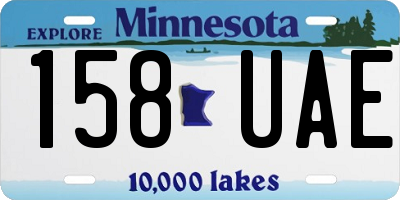 MN license plate 158UAE