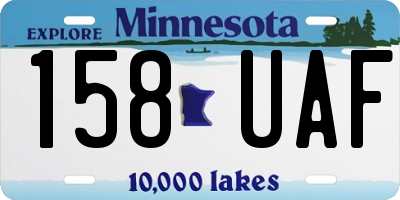 MN license plate 158UAF