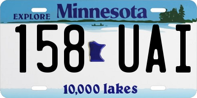 MN license plate 158UAI