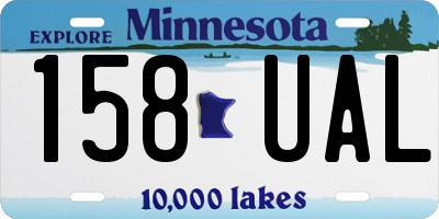 MN license plate 158UAL