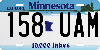 MN license plate 158UAM