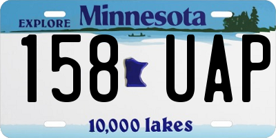 MN license plate 158UAP