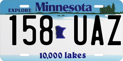 MN license plate 158UAZ