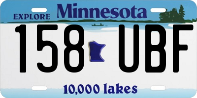 MN license plate 158UBF
