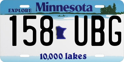 MN license plate 158UBG