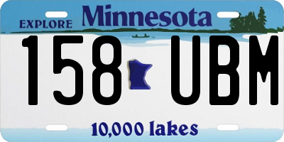 MN license plate 158UBM