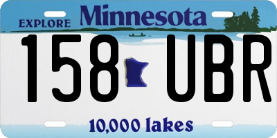 MN license plate 158UBR