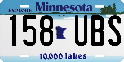 MN license plate 158UBS
