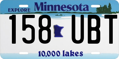 MN license plate 158UBT