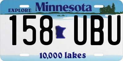 MN license plate 158UBU