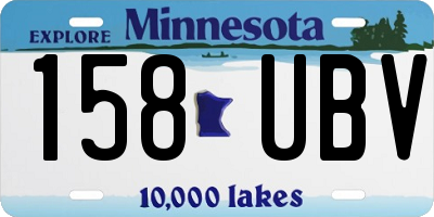MN license plate 158UBV