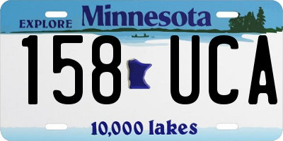 MN license plate 158UCA