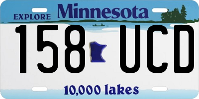 MN license plate 158UCD