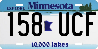 MN license plate 158UCF