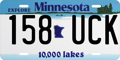 MN license plate 158UCK