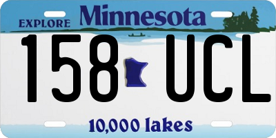 MN license plate 158UCL