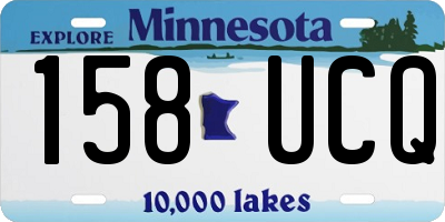 MN license plate 158UCQ