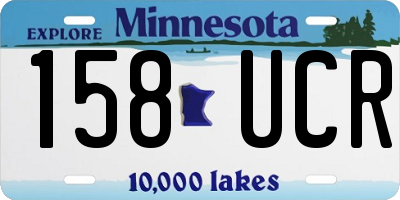 MN license plate 158UCR