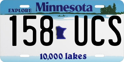 MN license plate 158UCS