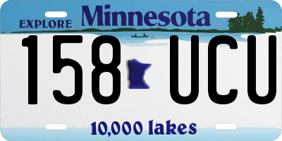 MN license plate 158UCU