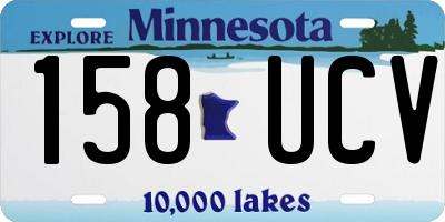 MN license plate 158UCV