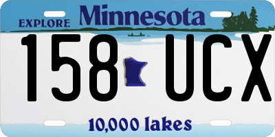 MN license plate 158UCX