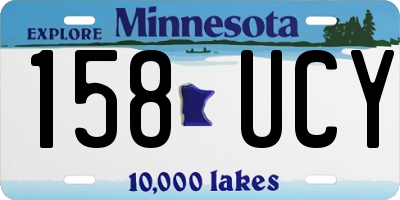 MN license plate 158UCY