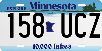 MN license plate 158UCZ
