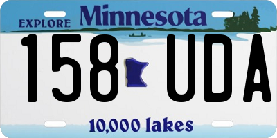 MN license plate 158UDA