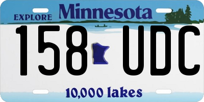 MN license plate 158UDC