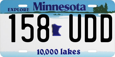 MN license plate 158UDD