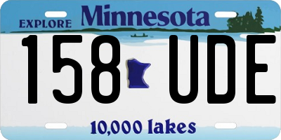 MN license plate 158UDE